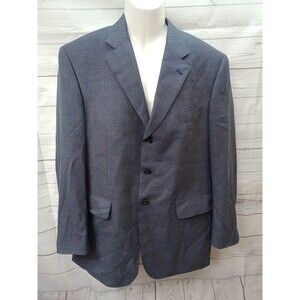 Sean John Tweed Blue Jacket Blazer Sz 41R Wool Silk Blue Brown